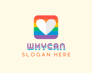 Lgbt - Rainbow Heart Pride logo design