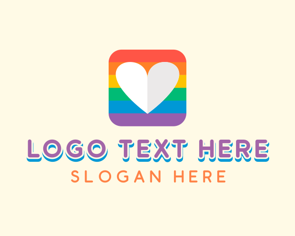 Diversity - Colorful Heart Pride logo design