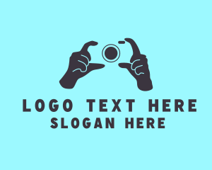 Blogger - Photography Camera Hands logo design