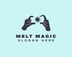 Photography Camera Hands  logo design