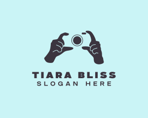 Photography Camera Hands  logo design