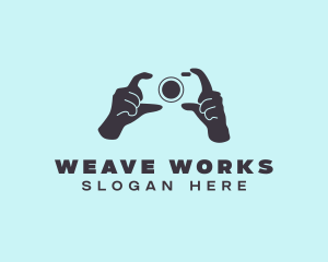 Photography Camera Hands  logo design