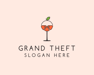 Orange Cocktail Drink  Logo