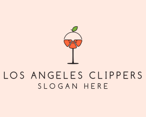 Orange Cocktail Drink  Logo