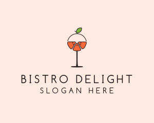 Orange Cocktail Drink  logo design