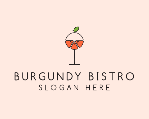 Orange Cocktail Drink  logo design