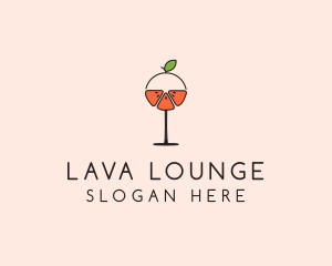 Orange Cocktail Drink  logo design