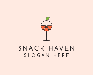 Orange Cocktail Drink  logo design