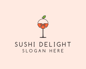 Orange Cocktail Drink  logo design