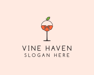 Orange Cocktail Drink  logo design