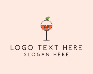 Citrus - Orange Cocktail Drink logo design