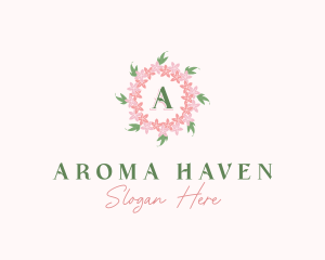 Wedding Flower Garland logo design