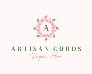 Wedding Flower Garland logo design