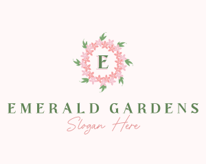 Wedding Flower Garland logo design