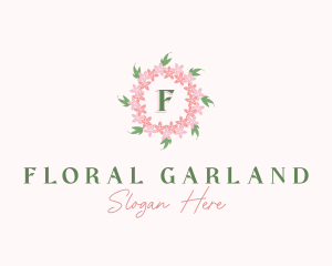 Wedding Flower Garland logo design