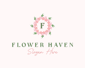 Wedding Flower Garland logo design