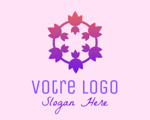 Wreath - Tulip Flower Crown logo design