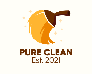 Magical Cleaning  Broom  logo design