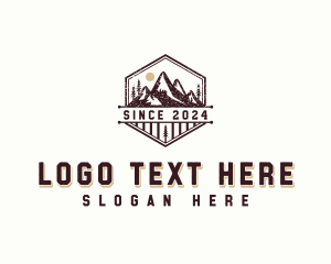 Travel - Trekking Mountain Peak logo design