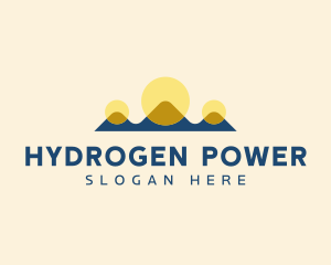 Solar Power Mountain  logo design