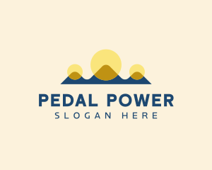 Solar Power Mountain  logo design