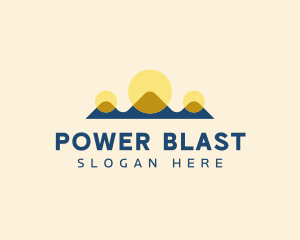 Solar Power Mountain  logo design