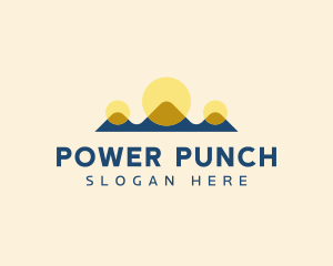 Solar Power Mountain  logo design