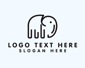 Amazon - Minimalist Outline Elephant logo design