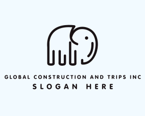 Amazon - Minimalist Outline Elephant logo design
