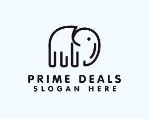 Amazon - Minimalist Outline Elephant logo design