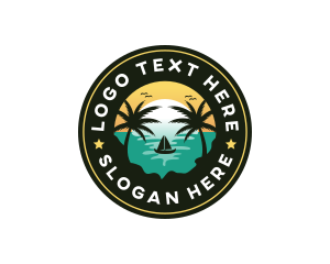 Tourist - Travel Beach Adventure logo design