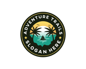 Travel Beach Adventure logo design