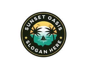 Travel Beach Adventure logo design