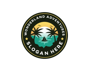 Travel Beach Adventure logo design