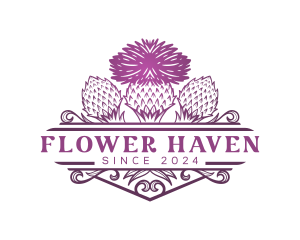 Pitchers Thistle Flower logo design