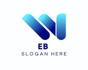 Internet - Digital Network Letter W logo design