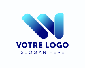 Letter W - Digital Network Letter W logo design