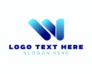 Accounting - Digital Network Letter W logo design