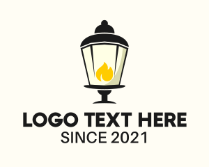 How - Lamp Flame Lighting logo design