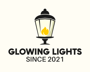 Lamp Flame Lighting  logo design