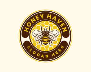 Bee Honey Hive logo design