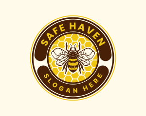 Bee Honey Hive logo design