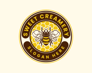 Bee Honey Hive logo design