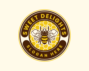 Bee Honey Hive logo design