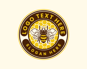 Beekeeper - Bee Honey Hive logo design