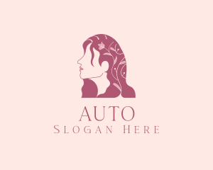 Hairsytlist - Floral Woman Hair Salon logo design