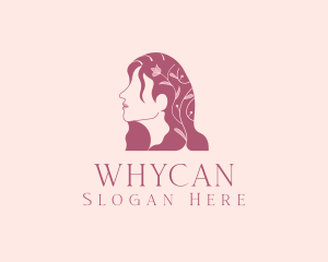 Princess - Floral Woman Hair Salon logo design