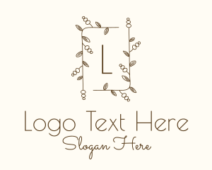 Handdrawn - Nature Frame Letter logo design