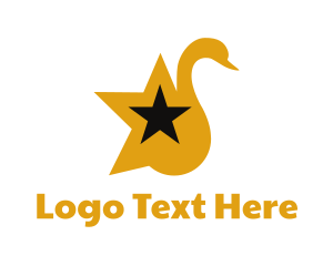 Showbiz - Gold Star Swan logo design