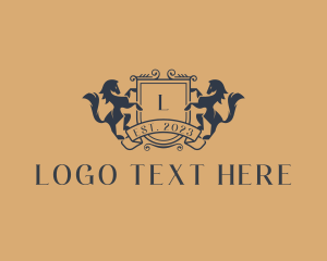 Luxury - Royal Horse Crest logo design